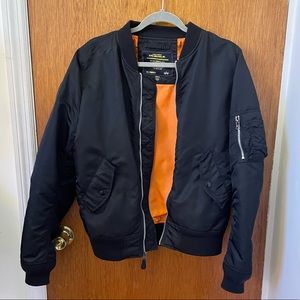 Barney’s New York x Alpha industries embroidered rooster bomber jacket